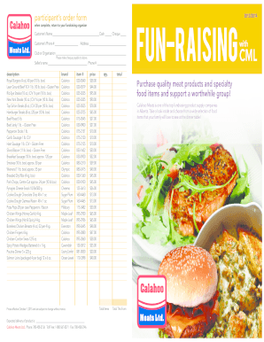 Participant Order Form