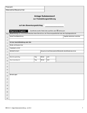Anlage Substanzwert