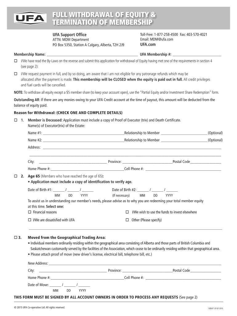 ufa membership application Preview on Page 1