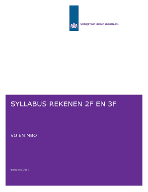 Syllabus rekenen 2F en 3F 2015 - Examenbladnl - beteronderwijsnederland