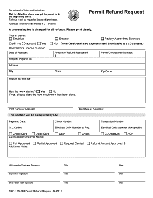 Permit Refund Request Form