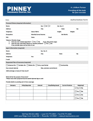Life Insurance Application Form