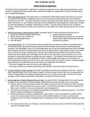 Patient Portal Agreement - West Tennessee Healthcare - wth