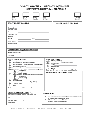 Certification Memo