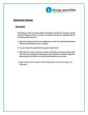 Electronic Payout Request Form