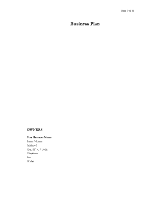 Business Plan Template