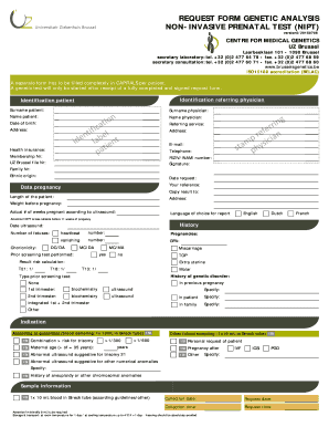 Non-Invasive Prenatal Test Request Form
