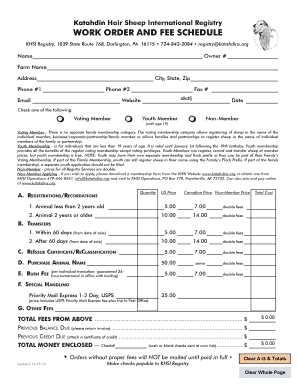 Katahdin Hair Sheep Registration Form