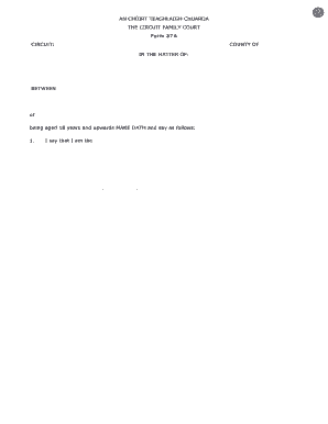 Affidavit of Means Form 37A