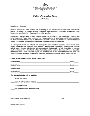 Walker Permission Form