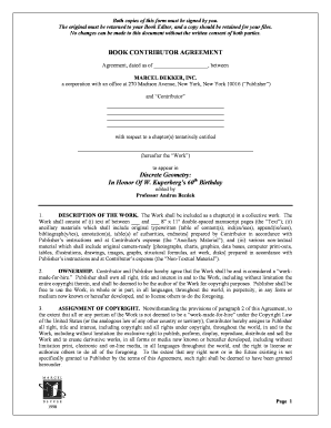 Book Contributor Agreement