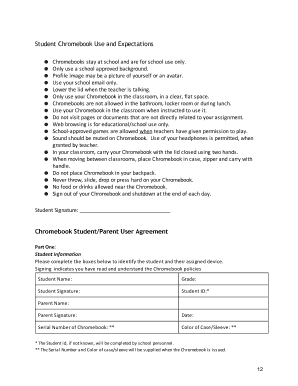 Chromebook Student/Parent User Agreement