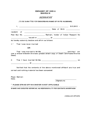 Birth certificate affidavit india