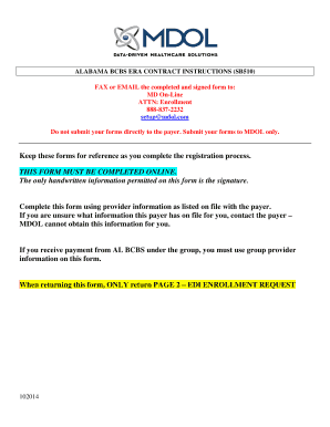 Alabama BCBS ERA Contract Instructions