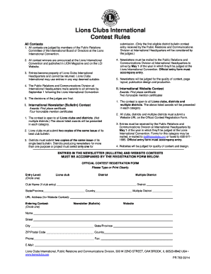 Lions Clubs International Contest Rules