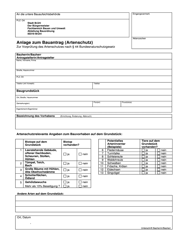 Zur Vorprfung des Artenschutzes nach 44 Bundesnaturschutzgesetz Preview on Page 1