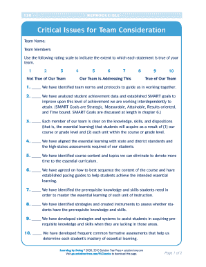 Team Norms and Protocols Assessment Form