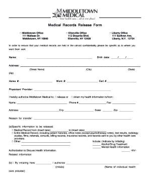 Medical Records Release Form
