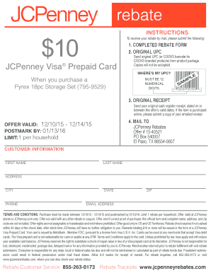 jcpenney mail in rebate form 2018