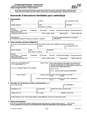 Demande d’allocations familiales pour salarié(e)s