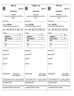ONGC Recruitment Payment Form