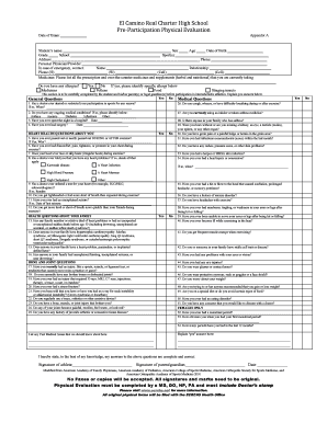 Pre-Participation Physical Evaluation Form