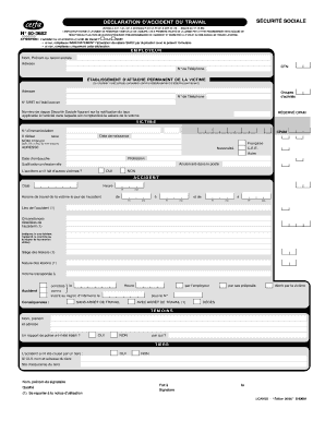 Déclaration d’accident du travail