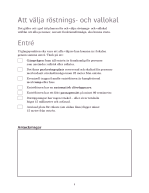 Checklist for Accessible Polling Stations