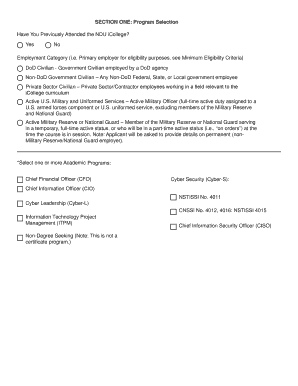 Application for Admission Certificate Programs AY 15-16
