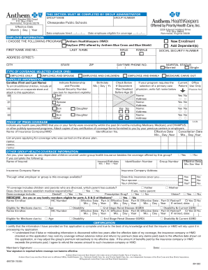 Chesapeake Public Schools Health Insurance Enrollment Form