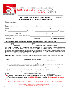 Delega per l’accesso alla Dichiarazione 730 Precompilata