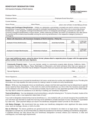 Beneficiary Designation Form