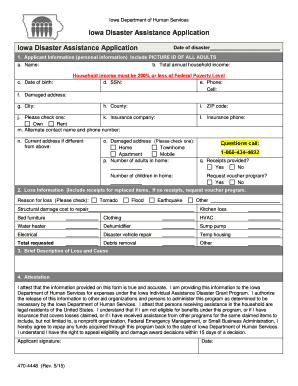 Iowa Disaster Assistance Application