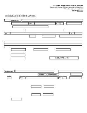 DICHIARAZIONE DI FINE LAVORI