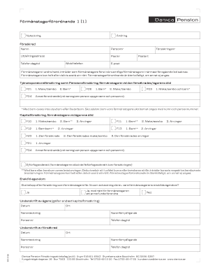 Swedish Beneficiary Designation Form