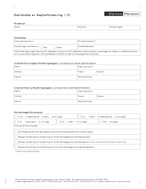 Capital Insurance Transfer Form
