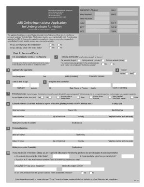International Undergraduate Admission Application