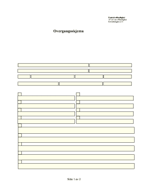 Norwegian Student Transition Form