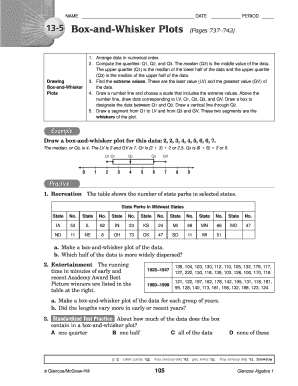 Box plot worksheet pdf - 13-5 Box-and-Whisker Plots - Glencoe - petersburg k12 va