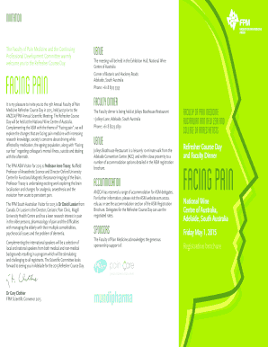 Facing pain - Faculty of pain medicine - ANZCA - fpm anzca edu