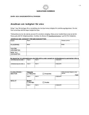 Application for Student Leave