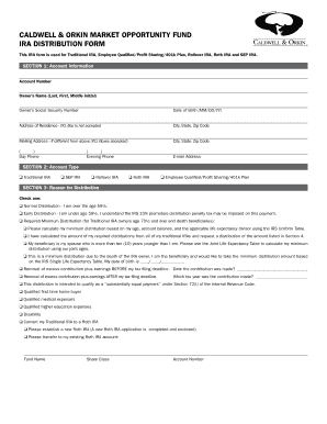 IRA Distribution Form