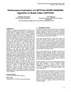 Performance Evaluation of CAPTCHA WORD RANKING Algorithm bb