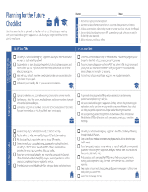 Planning for the Future Checklist