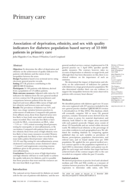 Decimal place value chart printable pdf - Association of deprivation, ethnicity, and sex with quality - qresearch