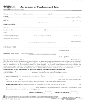 Ontario Real Estate Purchase and Sale Agreement