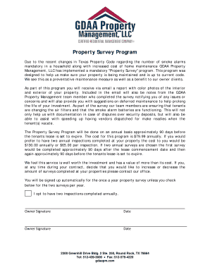Property Survey Program Agreement