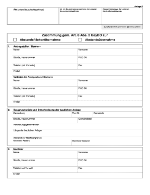 Bayerische Bauantragsformular