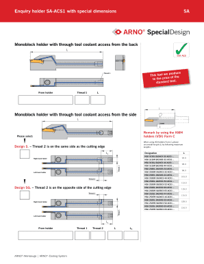 ARNO SpecialDesign Tool Holder Request Form