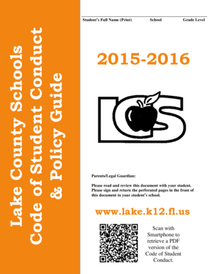 Student code of conduct template - Lake County Schools Code of Student Conduct &amp - lake k12 fl